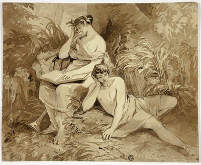 Musa y poeta de Alfred Edward Chalon