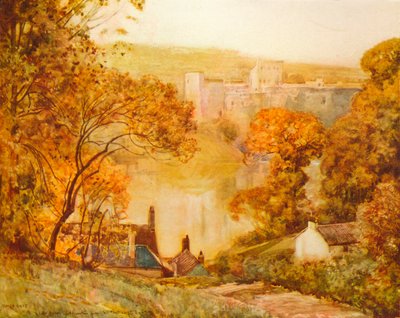 Castillo de Chepstow, en el Wye, c. 1910 de Alfred East
