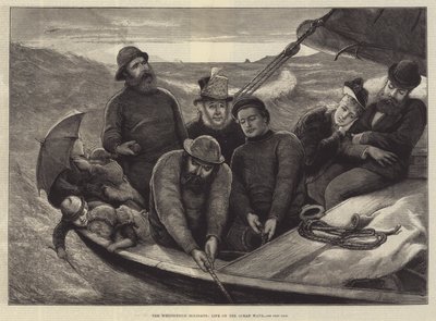 Las vacaciones de Pentecostés, vida en la ola del océano de Alfred Edward Emslie