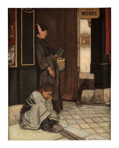 Se tolera la mendicidad (óleo sobre lienzo) de Alfred Emile Stevens