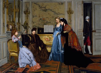 Figuras Elegantes en un Salón, sin fecha de Alfred Emile Stevens