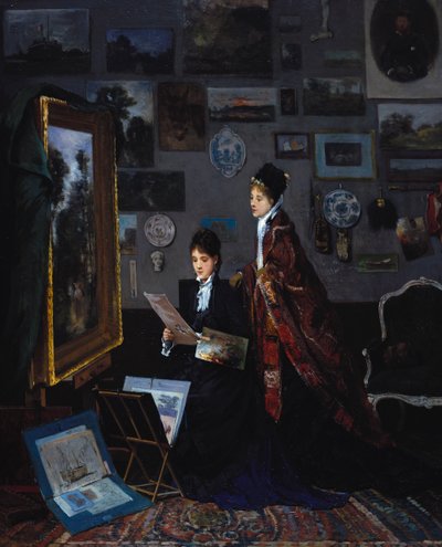 En el estudio de Alfred Emile Stevens