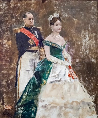 Jerónimo Bonaparte y su hija Matilde de Alfred Emile Stevens