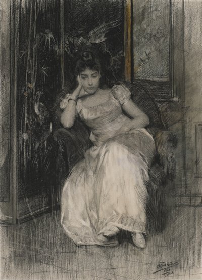 Mademoiselle de Clermont-Tonnerre de Alfred Emile Stevens