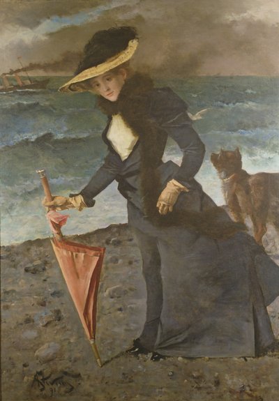 En la Orilla del Mar, 1891 de Alfred Emile Stevens