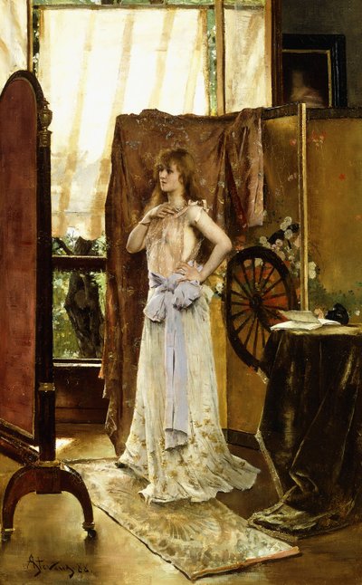 Ensayando, 1888 de Alfred Emile Stevens