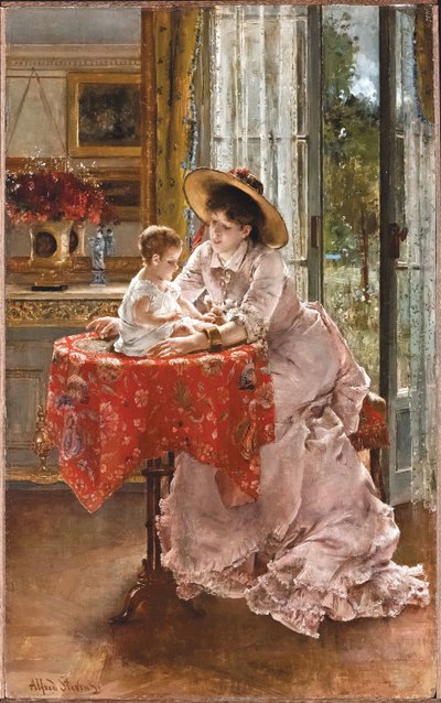 La Madre Satisfecha de Alfred Emile Stevens
