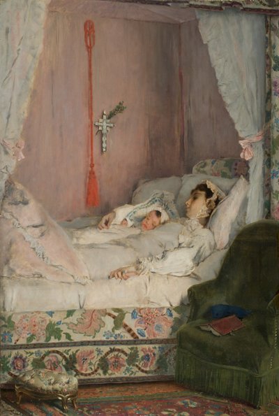Une mère (Una madre), c.1870 (óleo sobre tabla) de Alfred Emile Stevens