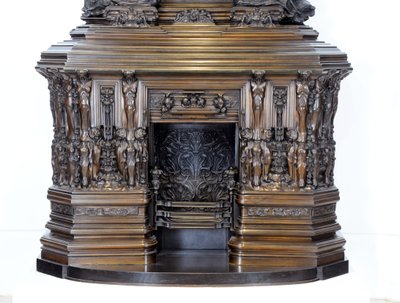 (detalle) de la chimenea de Sam Wilson, c.1908-14 de Alfred Gilbert