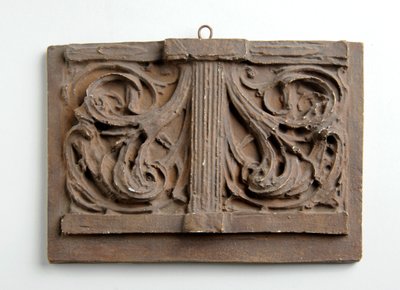 Maqueta para el panel doble de follaje para la corona en la figura de la Caridad en el Memorial de Alejandría, c.1932 de Alfred Gilbert