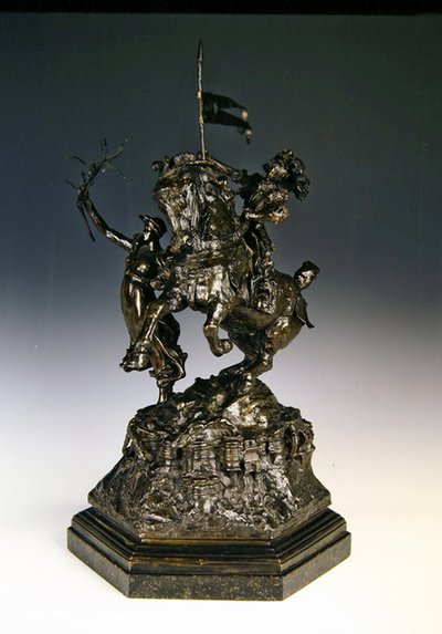 San Jorge y el dragón, liderando la victoria de Alfred Gilbert