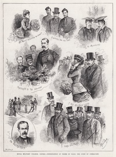 Real Colegio Militar, Oxford, Presentación de Premios por SAR el Duque de Connaught (grabado) de Alfred Gish Bryan