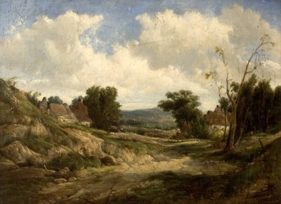 Paisaje con cabañas, 1864 de Alfred Gomersal Vickers