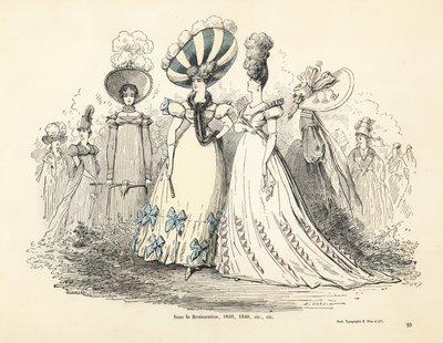 Trajes de la Restauración borbónica. de Alfred Grevin