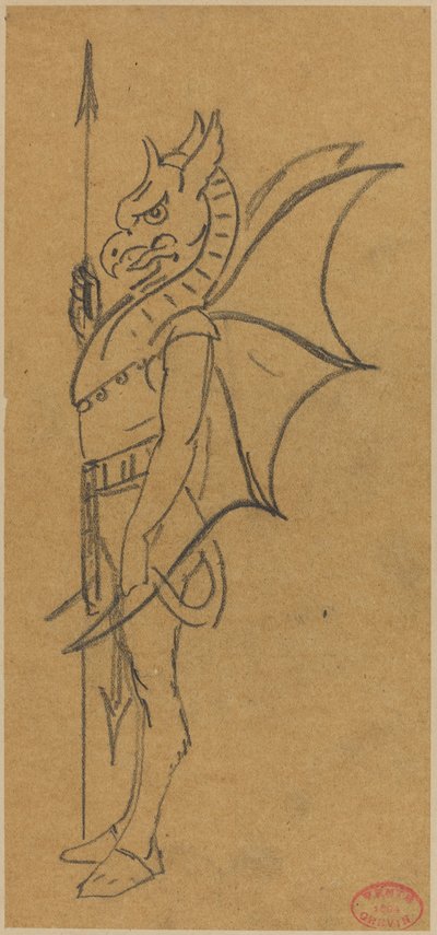 Figura Vestida como un Grifo de Alfred Grevin