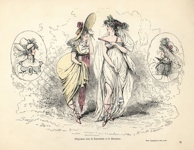 Merveilleuses en la era revolucionaria francesa de Alfred Grevin