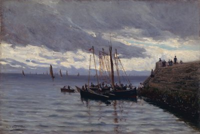 Llegada de los pescadores de sardinas de Alfred Guillou