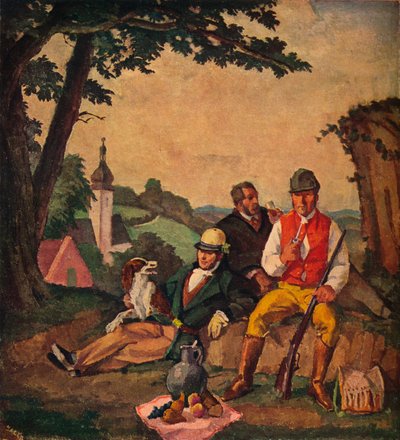 El picnic de caza, c. 1926 de Alfred Hagel