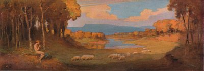 Panel decorativo para un piano de palisandro, c1900, 1903 de Alfred Hartley