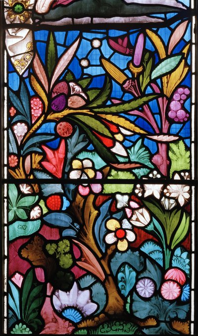 Diseño floral (detalle de la ventana este) de Alfred Hassam