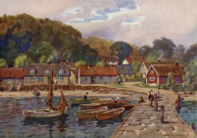 Arild, un pueblo pesquero cerca de Molle de Alfred Heaton Cooper