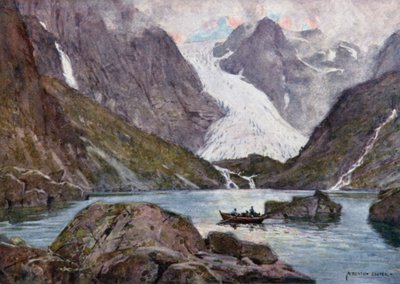 Glaciar Bondhus, Hardanger Fjord de Alfred Heaton Cooper