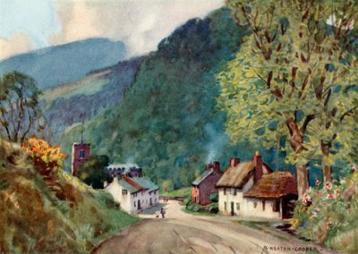 Crowcombe, en los Quantocks (litografía a color) de Alfred Heaton Cooper