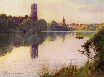 Dinamarca: castillo de Koldinghus, norte de Schleswig (litografia en color) de Alfred Heaton Cooper