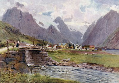 Fjaerland, Sogne Fjord de Alfred Heaton Cooper
