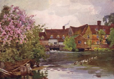 Molino de Flatford, East Bergholt, Suffolk de Alfred Heaton Cooper