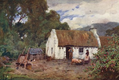 Vida en una cabaña irlandesa en el Condado de Donegal de Alfred Heaton Cooper