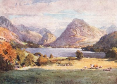 Distrito de los Lagos: Loweswater (litografía en color) de Alfred Heaton Cooper
