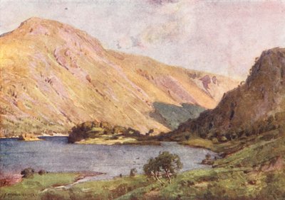 Distrito de los Lagos: Thirlmere y Helvellyn (litografía en color) de Alfred Heaton Cooper