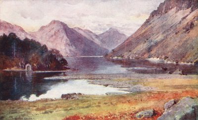 Distrito de los Lagos: Wastwater, de Strands (litografía en color) de Alfred Heaton Cooper