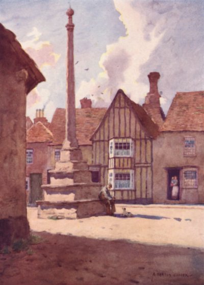 Cruz del Mercado de Lavenham, Suffolk de Alfred Heaton Cooper
