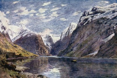 Loen Vand y glaciar, Nord Fjord de Alfred Heaton Cooper