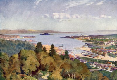 Sundsvall, un gran puerto maderero del Báltico de Alfred Heaton Cooper