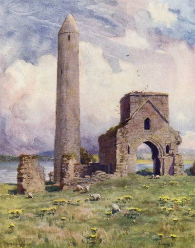 La Torre Redonda y la Abadía, Isla Devenish de Alfred Heaton Cooper