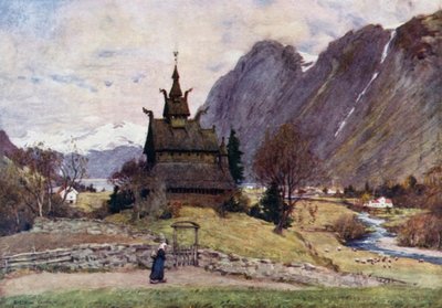 Vik Stav-Kirke, Sogne Fjord de Alfred Heaton Cooper