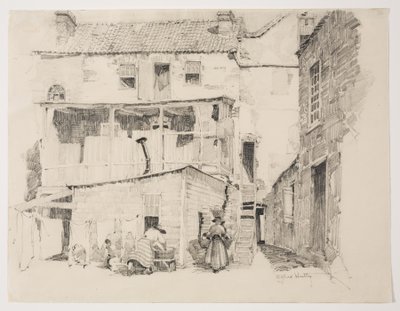 Lunes por la mañana en Charlestown, c.1877-1922 (lápiz) de Alfred Heber Hutty