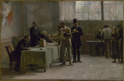 Boceto para el ayuntamiento de Les Lilas: Sufragio universal de Alfred Henri Bramtot