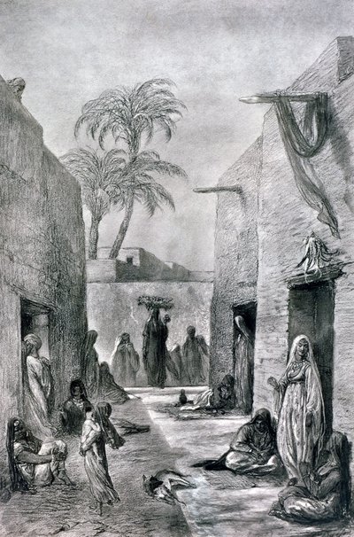Una Calle de Almees, bailarinas egipcias, Egipto, 1872 de Alfred Henri Darjou