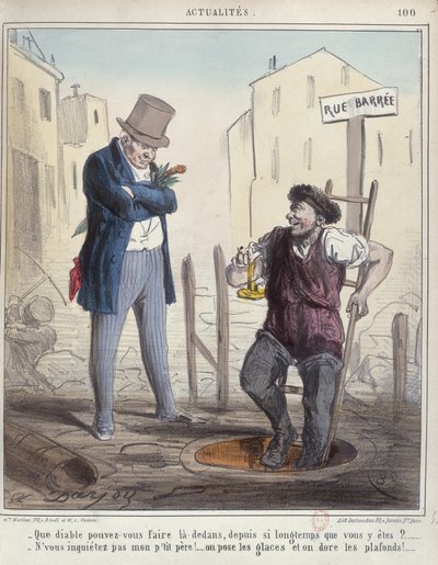 Trabajador de alcantarillado de París, mediados del siglo XIX de Alfred Henri Darjou