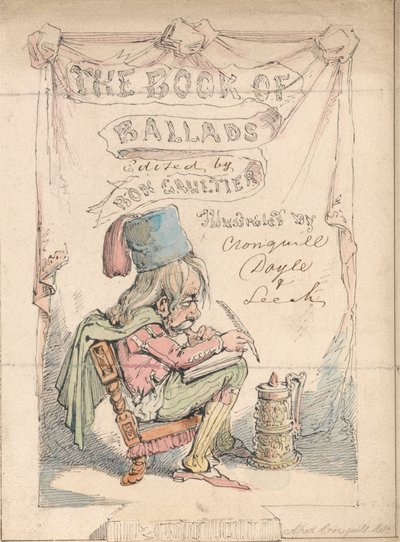 Frontispicio original del "Libro de baladas" (Bon Gaultier) de Alfred Henry Forrester