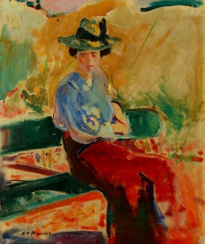 figura en banco de Alfred Henry Maurer