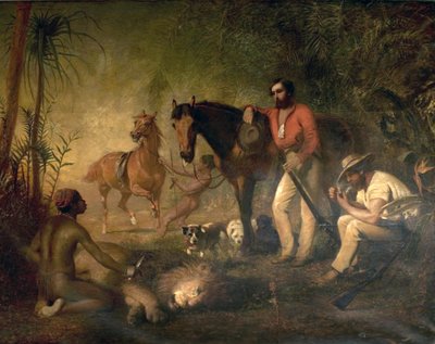 Después de la Caza del León de Alfred Hichens Corbould