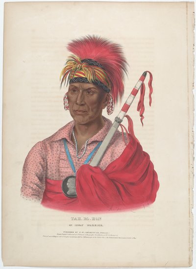 Tah-Ro-Hon, Un Guerrero Ioway de Alfred Hoffy, after Charles Bird King