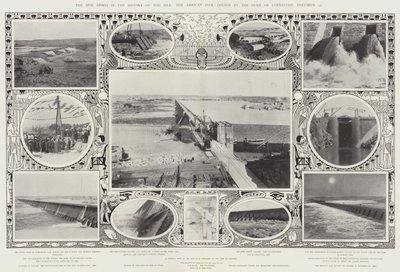 La Nueva Época en la Historia del Nilo, la Presa de Asuán, inaugurada por el Duque de Connaught, 10 de diciembre de Alfred Hugh Fisher