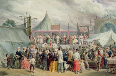Una visita al circo, c.1885 de Alfred Hunt