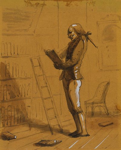 ¡Bibliómano con un «Elzivir» en la mano! de Alfred Jacob Miller